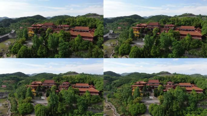 湖南新晃燕来寺古建筑航拍 (4)