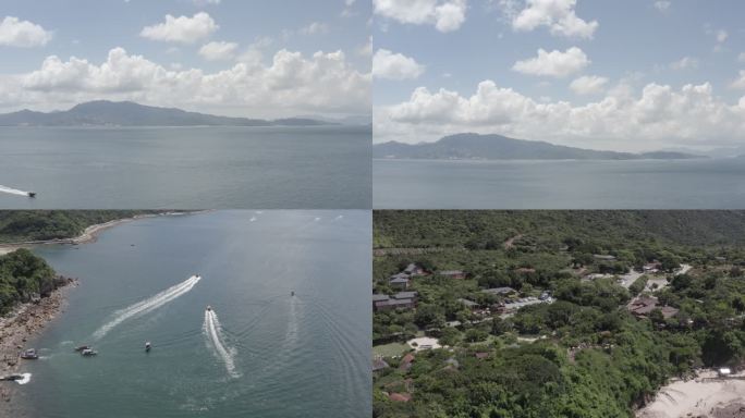 深圳大鹏湾海边航拍