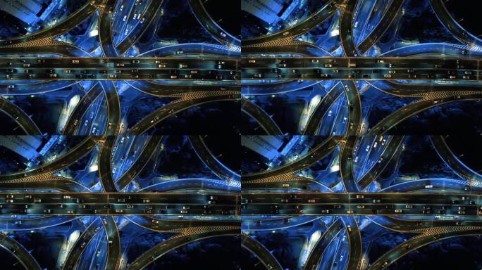 未来智能交通科技感科幻蓝光灯光现代化