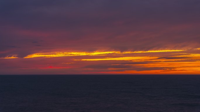 大海 海湾 海岛 海面 日落晚霞延时