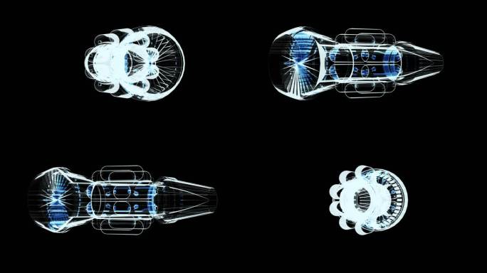 透视全息推进器无缝循环素材 【带通道】1