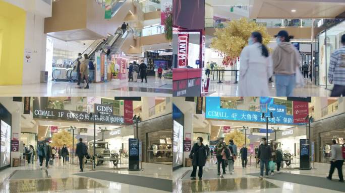 新疆乌鲁木齐时代广场人流延时华为延时视频