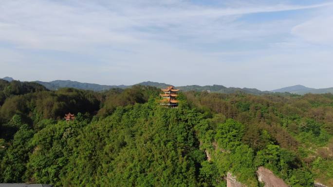 湖南新晃夜郎谷旅游景区航拍 (2)