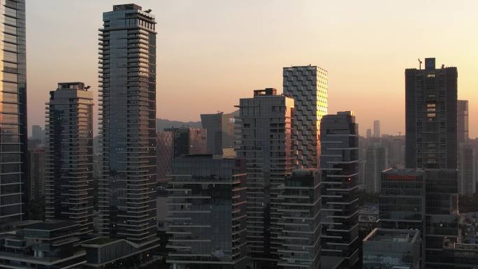 深圳湾壹号日落夕阳时刻视频