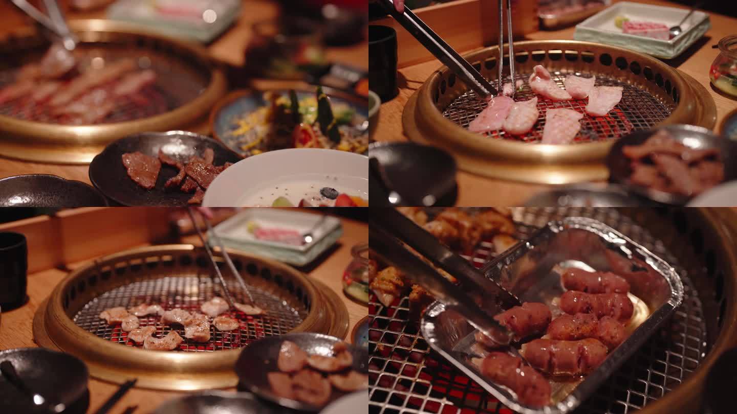 4K美食煮食 制作过程 铁板烧烤肉BBQ