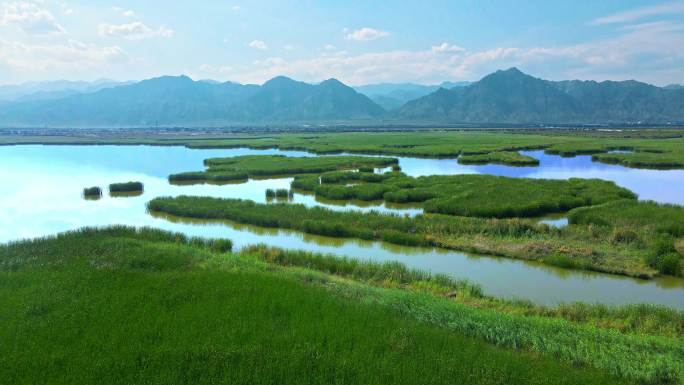 湖泊湿地山脉生态自然水资源
