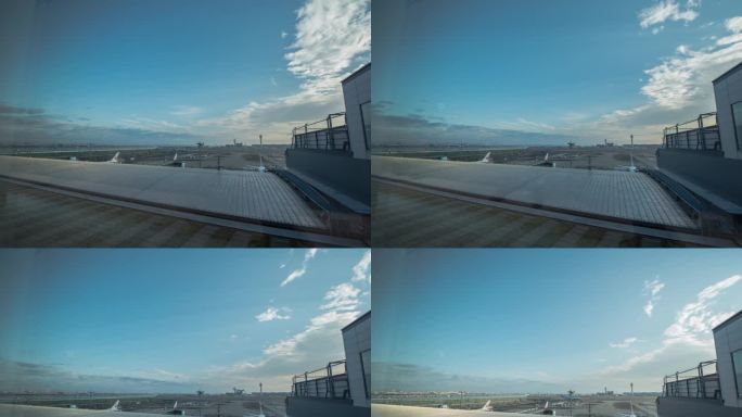 高清拍摄日本羽田机场飞机起降延时摄影