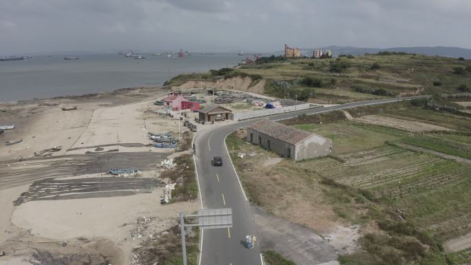 海滨公路 海边车 老车 灰度 4k 环海