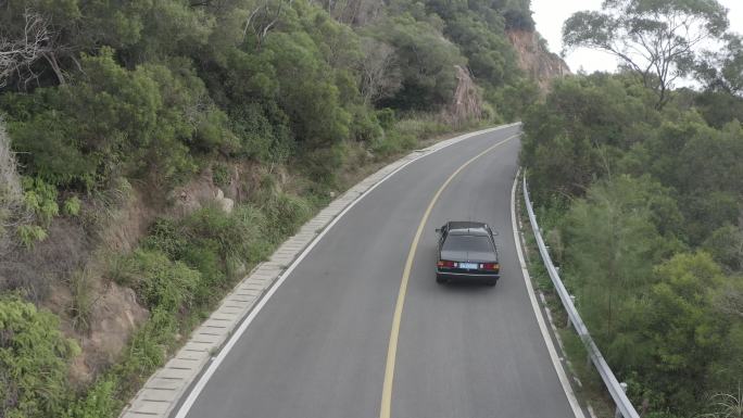 山路 乡村车 老车 灰度 4k 归乡