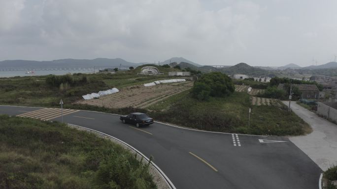 海滨公路 海边车 老车 灰度 4k 归乡