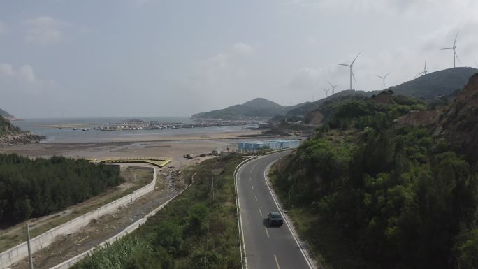 海滨公路 海边车 老车 灰度 4k 归乡