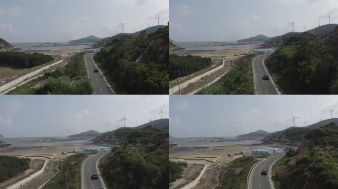 海滨公路 海边车 老车 灰度 4k 归乡