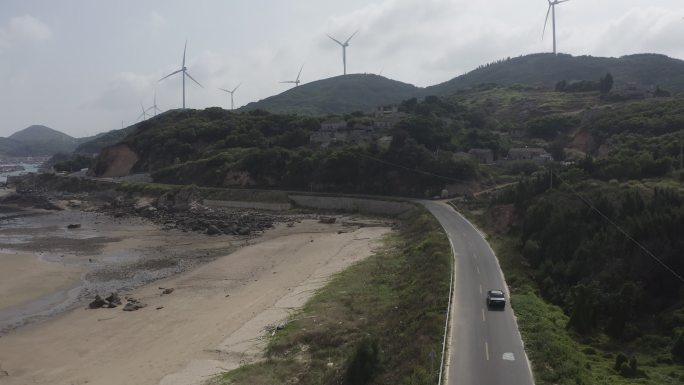 海滨公路 海边车 老车 灰度 4k 归乡