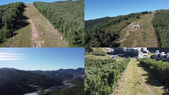 滑雪场 太子城 夏季的滑雪场 远山