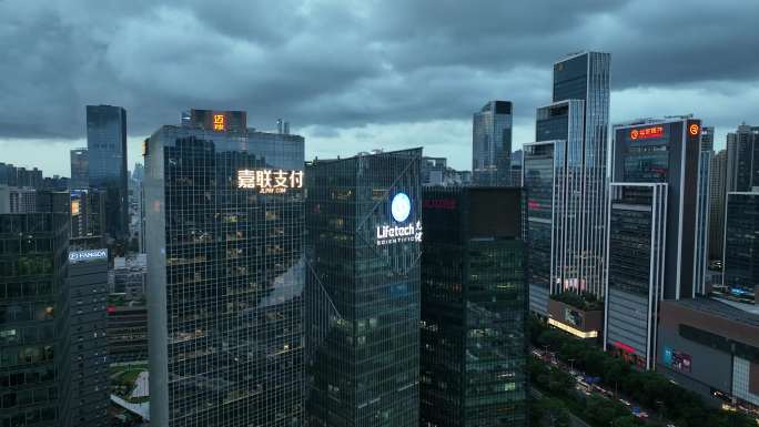 南山科技园高新园夜景航拍