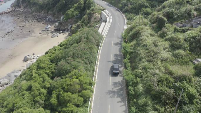 海滨公路 海边车 老车 灰度 4k 归乡