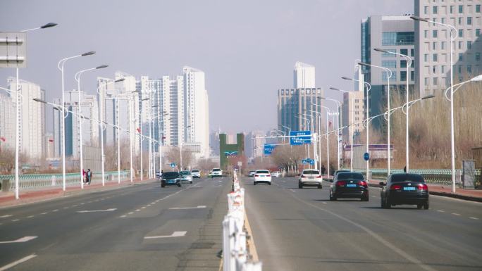 新疆乌鲁木齐维泰大桥大绿谷小绿谷城市街景