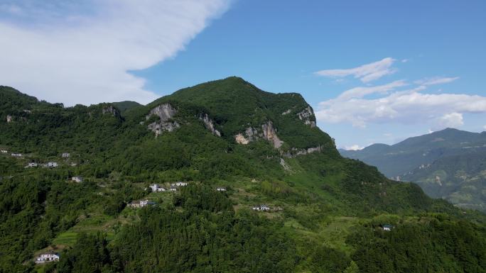 山峰原始大山航拍