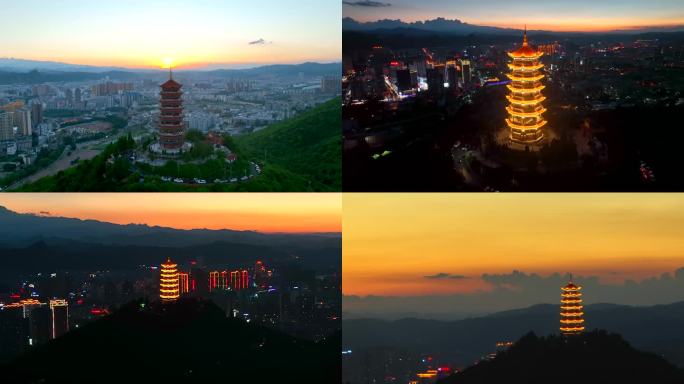 文山文笔塔希区柯克变焦