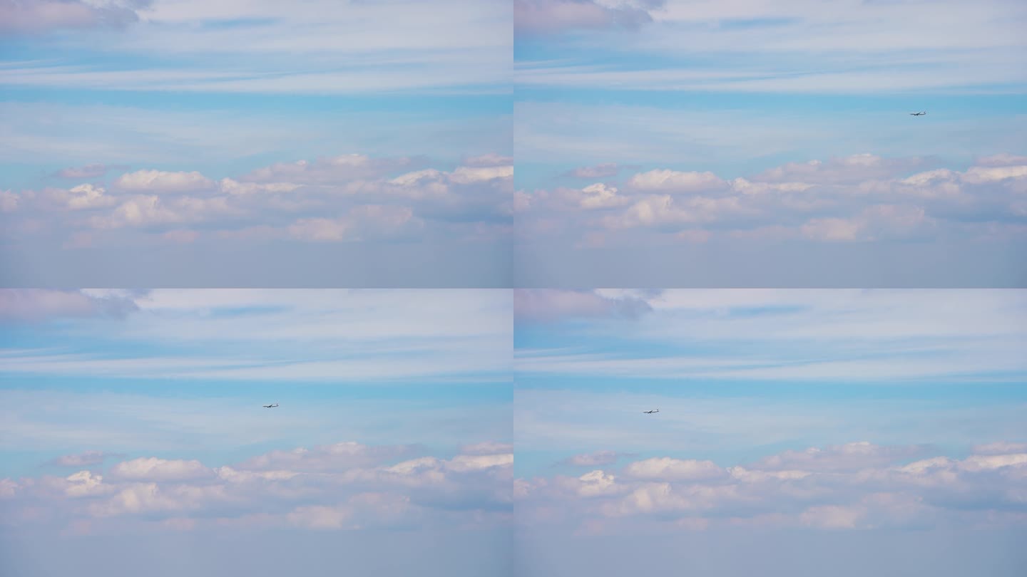 云中飞机穿云飞机实拍4K60帧