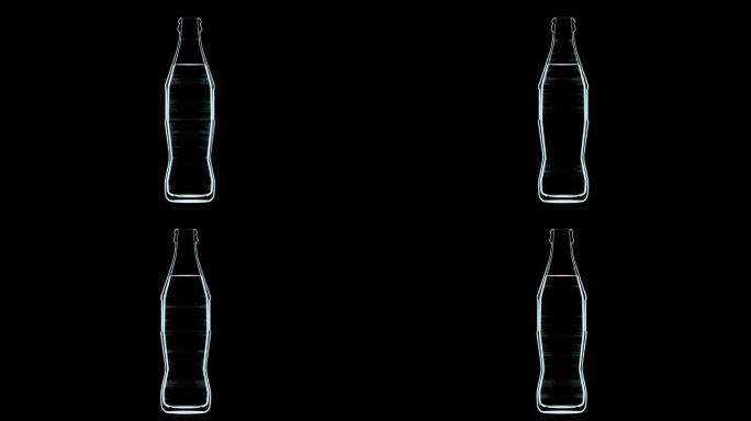 透视全息可乐瓶无缝循环素材 【带通道】1