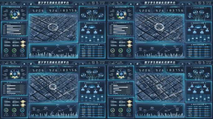 智慧城市hud科技大屏系统平台AE模板