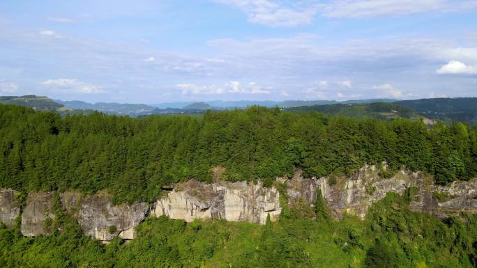 悬崖峭壁山峰航拍