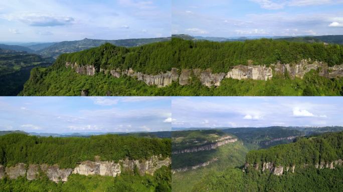 悬崖峭壁山峰航拍