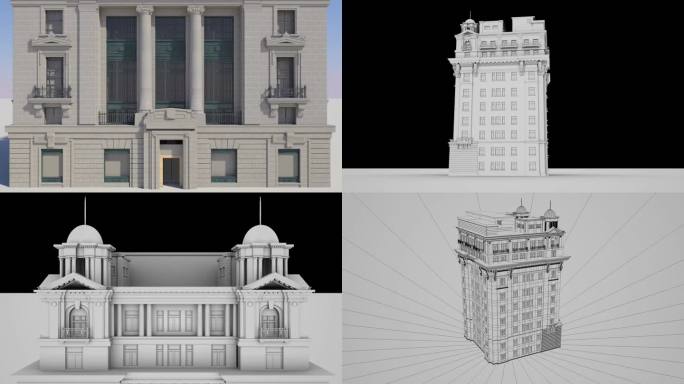 高精度上海外滩18号大楼三维模型