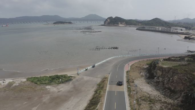 海滨公路 海边车 老车 灰度 4k 环海