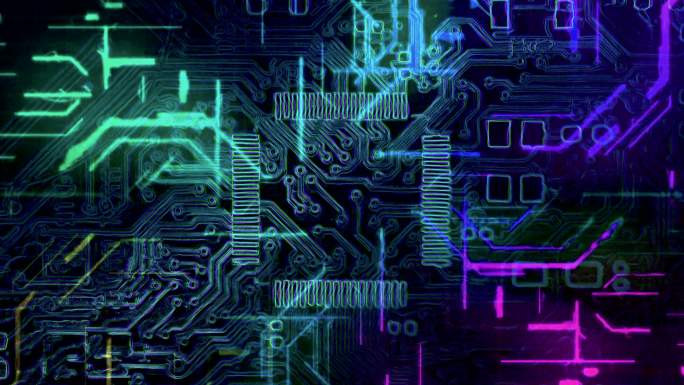 电路板CPU处理器微芯片，先进的技术理念