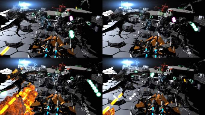 太空战游戏阶段虚拟现实模拟器光束发射火力