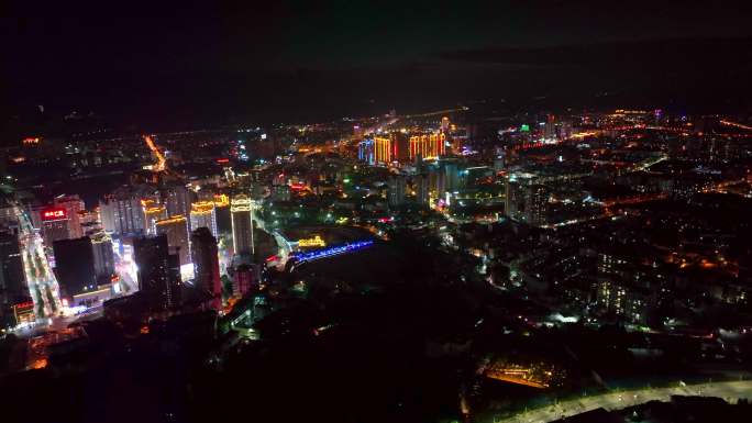 文山市区夜景航拍