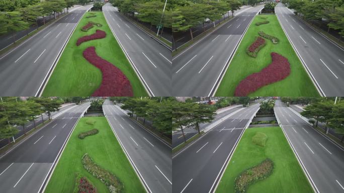 深圳疫情空城深南大道航拍