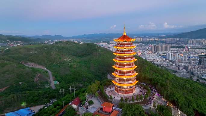 文山文笔塔傍晚美景