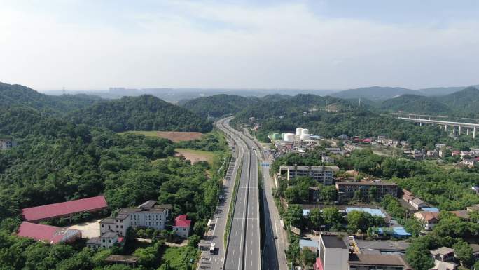 航拍湖南长沙绕城高速公路