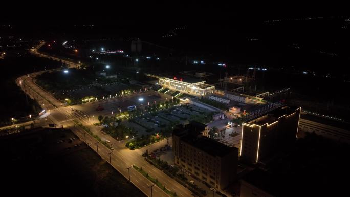 神木高铁站夜景中国速度铁路交通神木宣传片