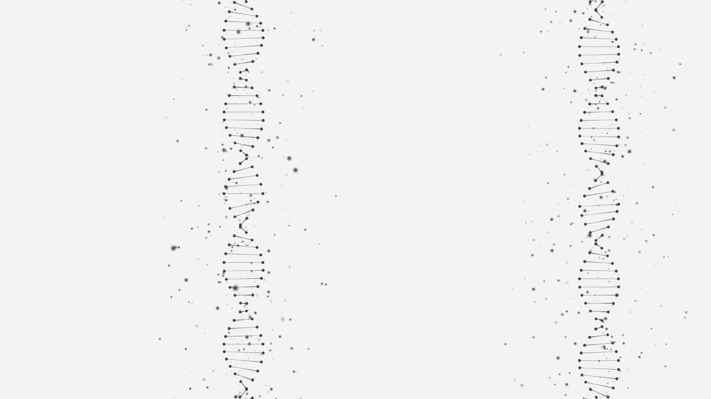 旋转DNA发光分子的动画
