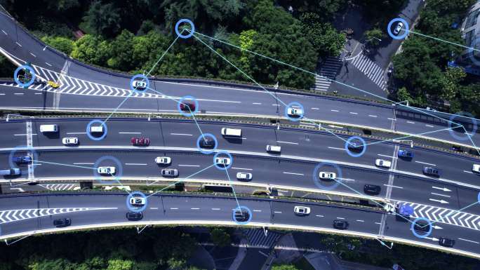 未来交通技术高科技感生活智慧城市智慧交通