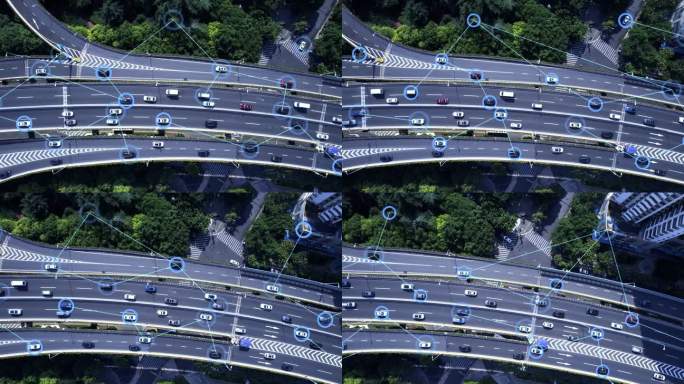 未来交通技术高科技感生活智慧城市智慧交通