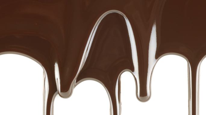 巧克力流飞溅融化牛奶巧克力慢动作美食甜点