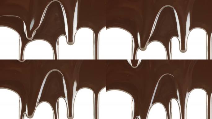 巧克力流飞溅融化牛奶巧克力慢动作美食甜点