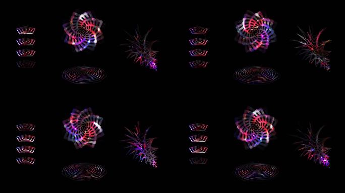 4款赛博朋克视频素材动态影像霓虹灯元素