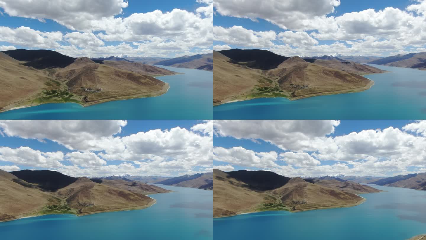 西藏 羊湖 羊卓雍错 航拍 原创 4K