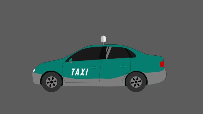 卡通mg动画出租车的士计程车