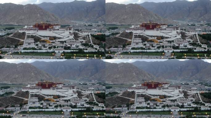 西藏 拉萨 布达拉宫 航拍 原创 4K