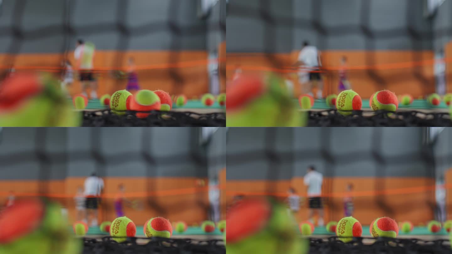 网球培训 小朋友打网球升格拍摄