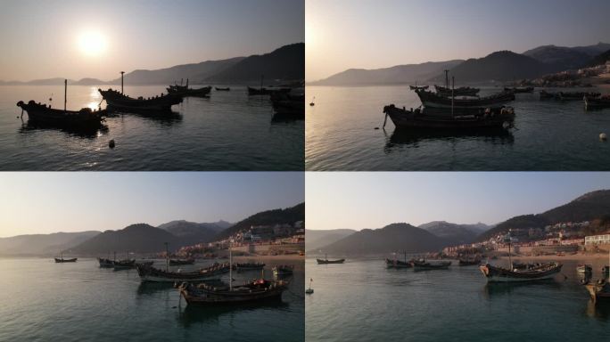青岛渔村渔船