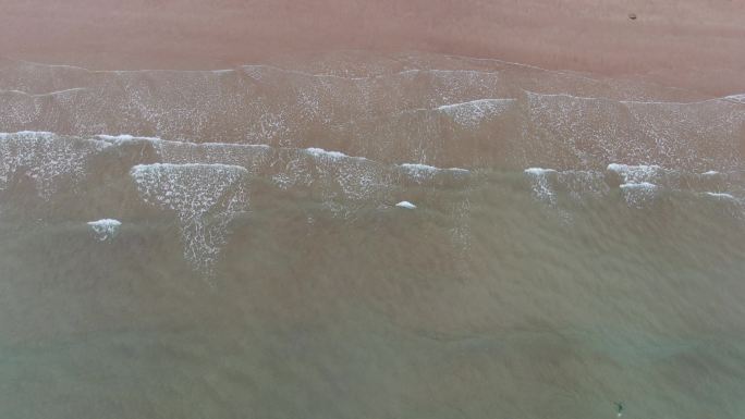 航拍大海海浪沙滩礁石 (5)