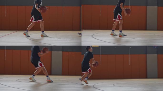 打篮球 -升格拍摄精彩投篮步伐